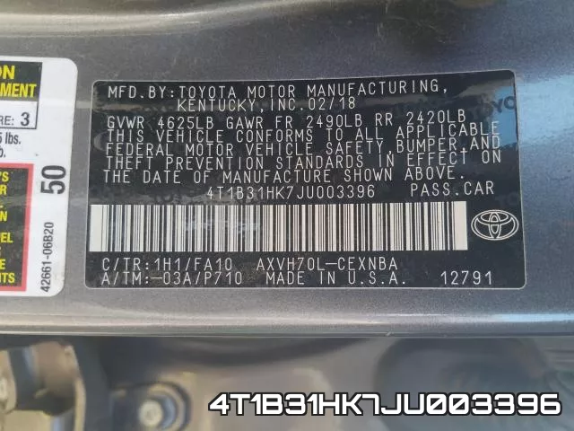 4T1B31HK7JU003396 фото 2