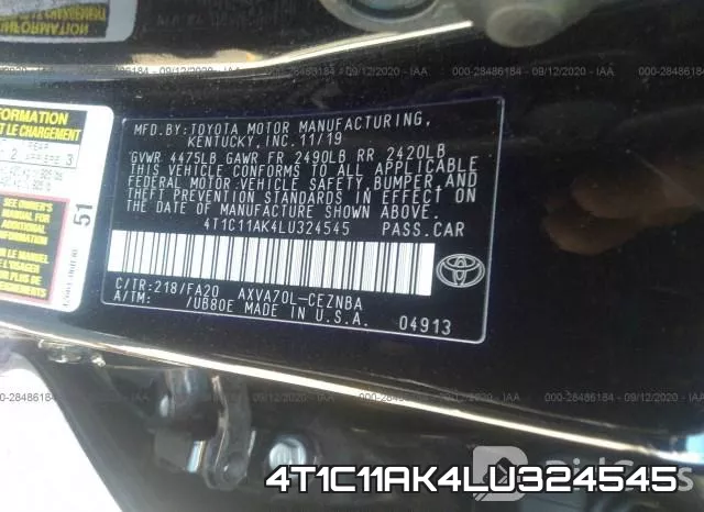 4T1C11AK4LU324545 фото 10