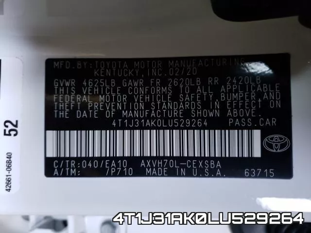 4T1J31AK0LU529264 фото 2
