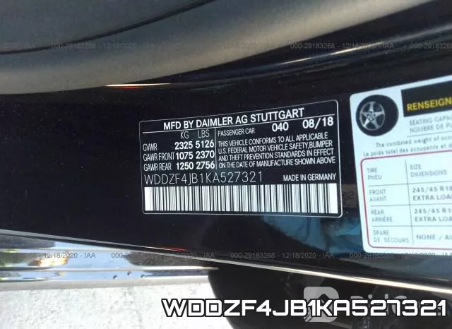 WDDZF4JB1KA527321 фото 8