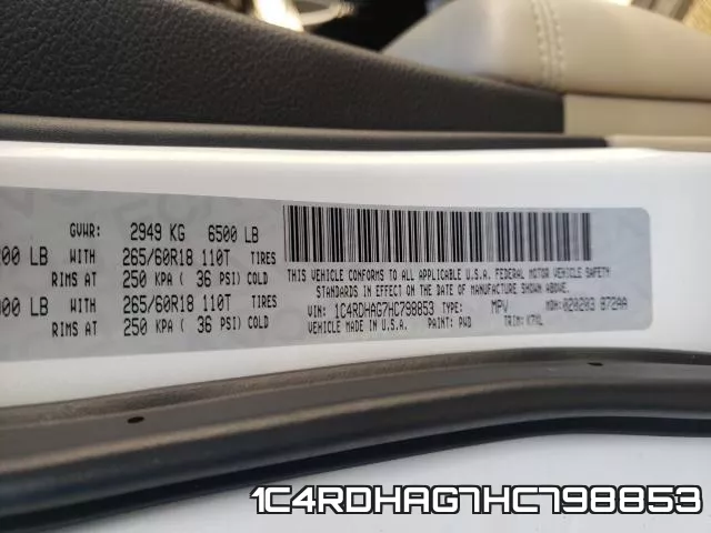 1C4RDHAG7HC798853 фото 2