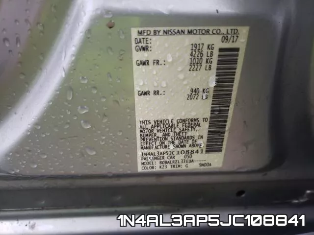 1N4AL3AP5JC108841 фото 2