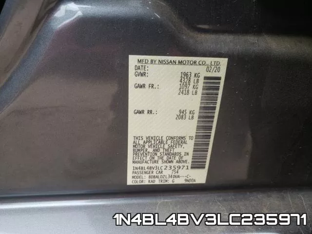 1N4BL4BV3LC235971 фото 2