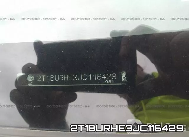 2T1BURHE3JC116429 фото 10