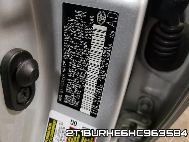 2T1BURHE6HC963584 фото 2