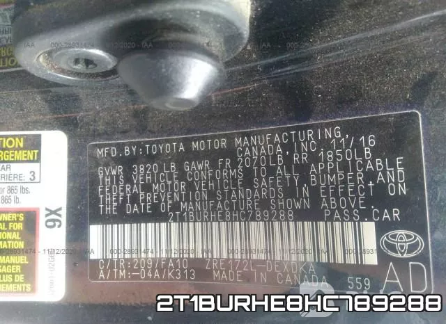 2T1BURHE8HC789288 фото 10