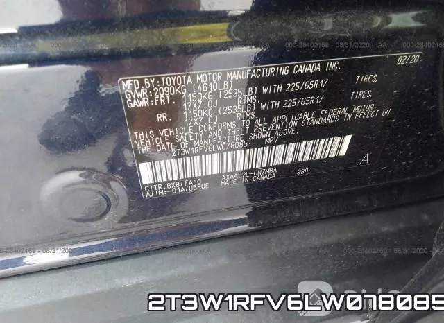 2T3W1RFV6LW078085 фото 10