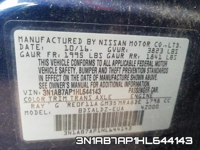 3N1AB7AP1HL644143 фото 2