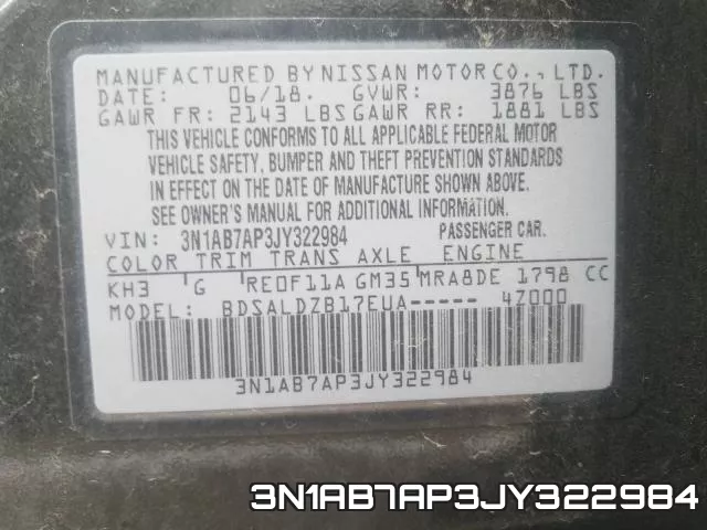 3N1AB7AP3JY322984 фото 2