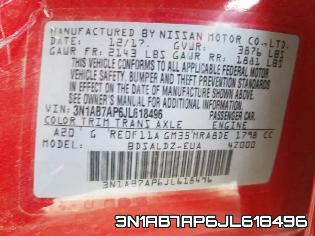 3N1AB7AP6JL618496 фото 2