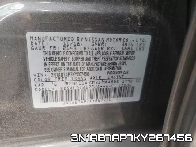 3N1AB7AP7KY267456 фото 2