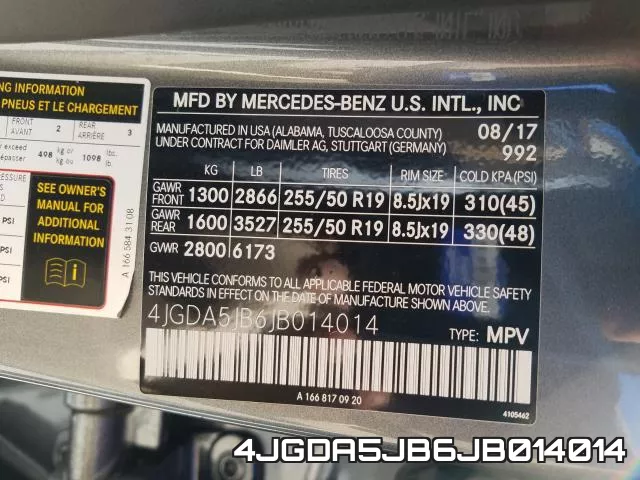 4JGDA5JB6JB014014 фото 2
