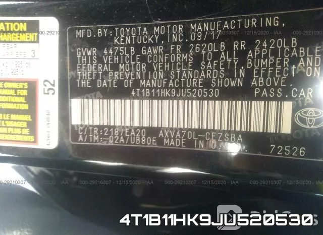 4T1B11HK9JU520530 фото 10