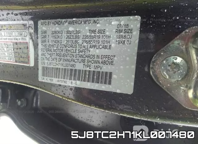 5J8TC2H71KL007480 фото 9