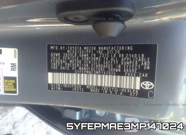 5YFEPMAE3MP147024 фото 8