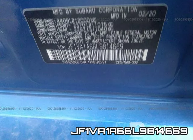 JF1VA1A66L9814669 фото 9