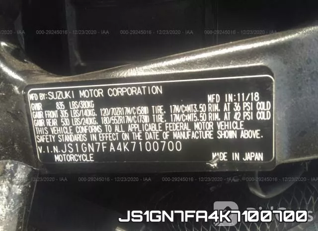 JS1GN7FA4K7100700 фото 2