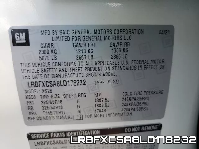 LRBFXCSA8LD178232 фото 2