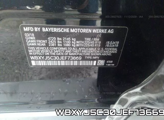 WBXYJ5C30JEF73669 фото 10