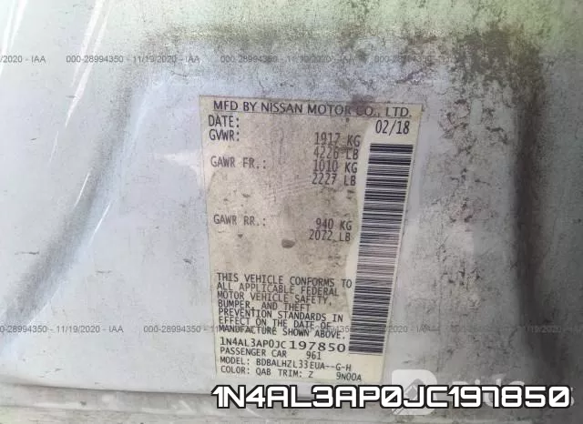 1N4AL3AP0JC197850 фото 10