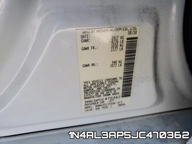 1N4AL3AP5JC470362 фото 2