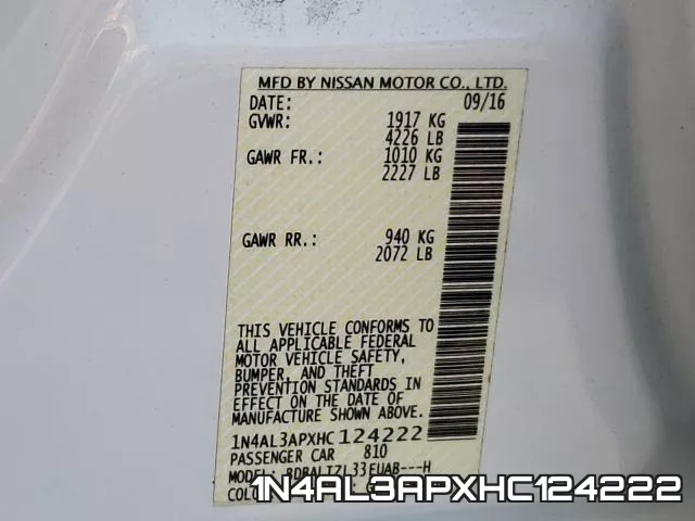 1N4AL3APXHC124222 фото 2