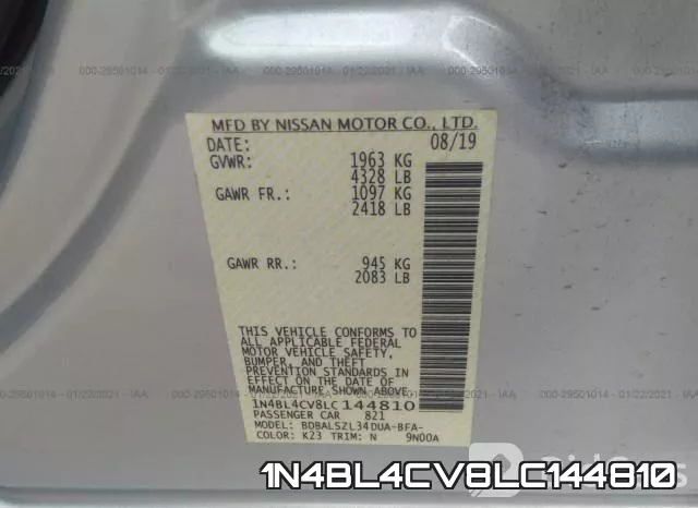 1N4BL4CV8LC144810 фото 10