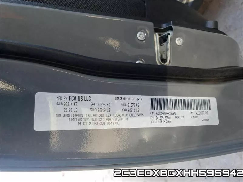 2C3CDXBGXHH595942 фото 2