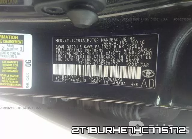 2T1BURHE7HC775172 фото 10