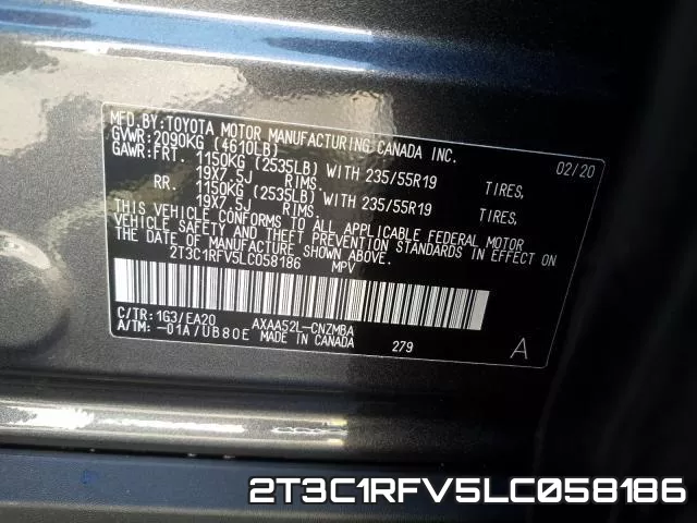 2T3C1RFV5LC058186 фото 2