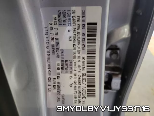 3MYDLBYV1JY331716 фото 2