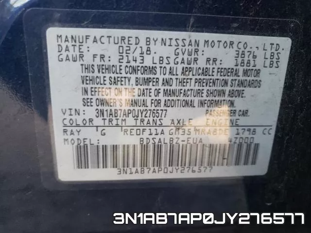 3N1AB7AP0JY276577 фото 2
