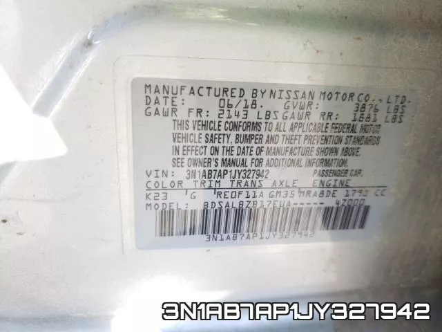 3N1AB7AP1JY327942 фото 2
