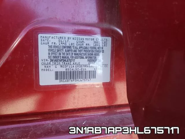 3N1AB7AP3HL675717 фото 2