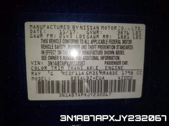 3N1AB7APXJY232067 фото 2
