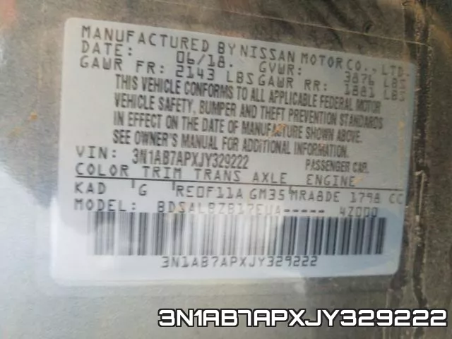 3N1AB7APXJY329222 фото 2