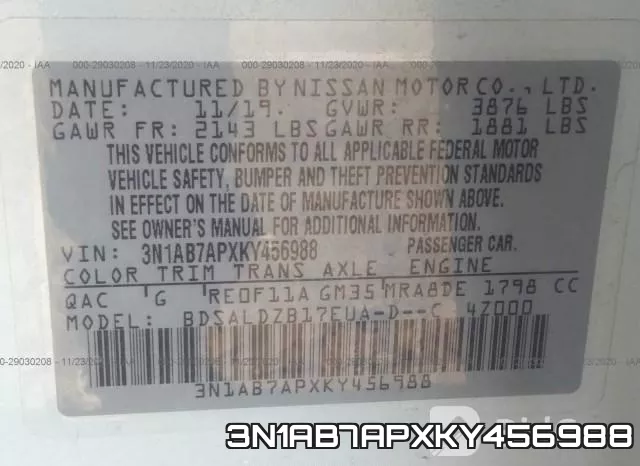 3N1AB7APXKY456988 фото 9