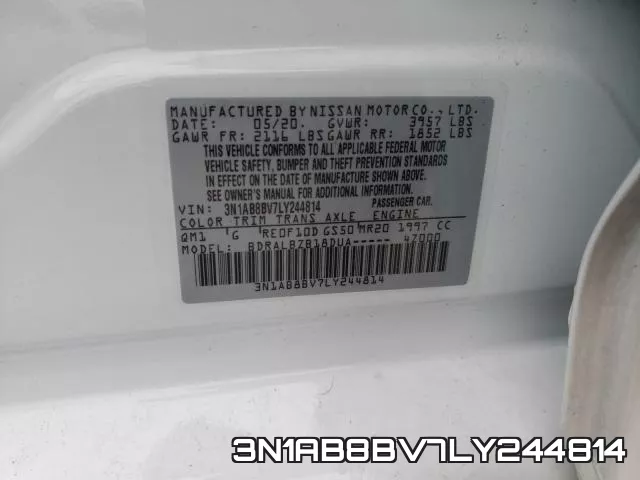 3N1AB8BV7LY244814 фото 2