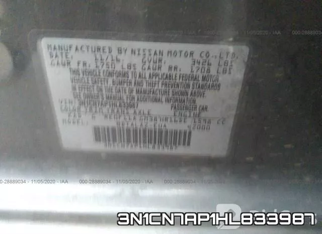 3N1CN7AP1HL833987 фото 9