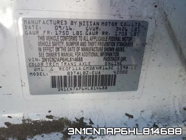 3N1CN7AP6HL814688 фото 2