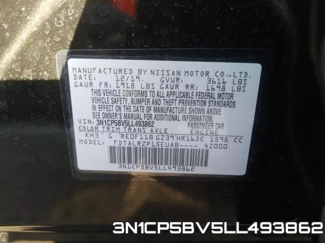 3N1CP5BV5LL493862 фото 2