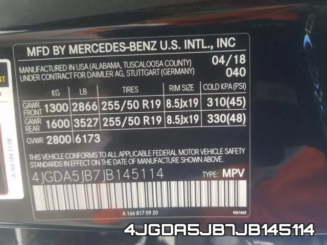 4JGDA5JB7JB145114 фото 2