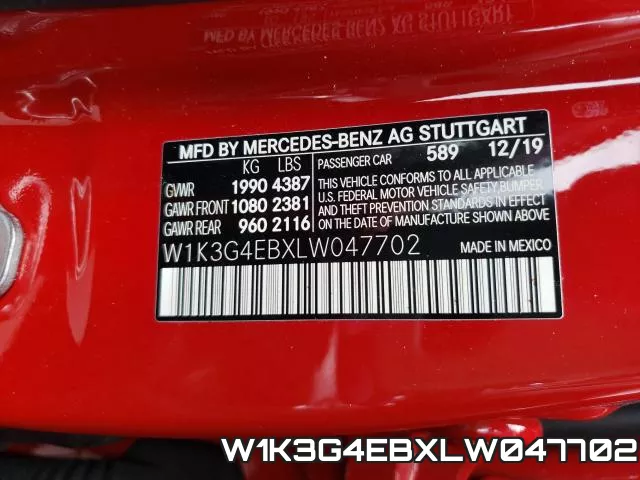 W1K3G4EBXLW047702 фото 2