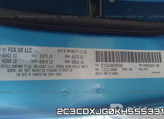 2C3CDXJG0KH555331 фото 8