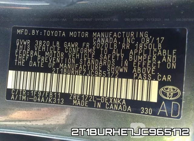 2T1BURHE7JC965172 фото 10
