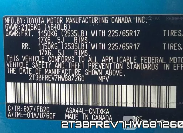 2T3BFREV7HW687260 фото 9