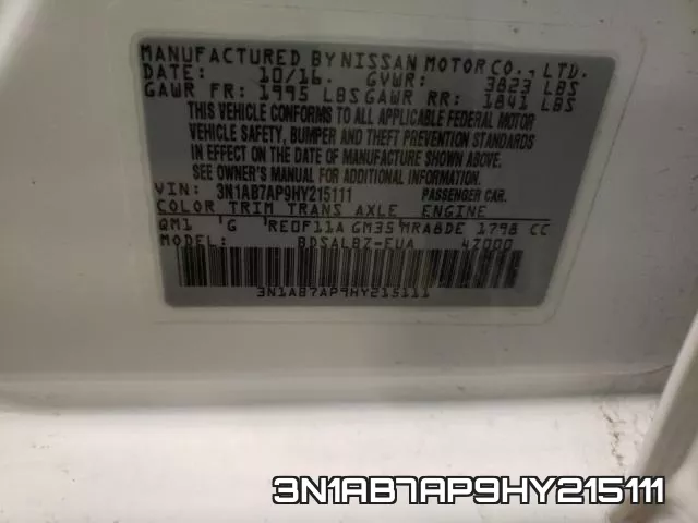 3N1AB7AP9HY215111 фото 2