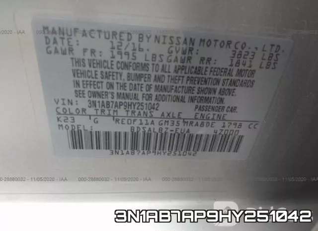3N1AB7AP9HY251042 фото 10
