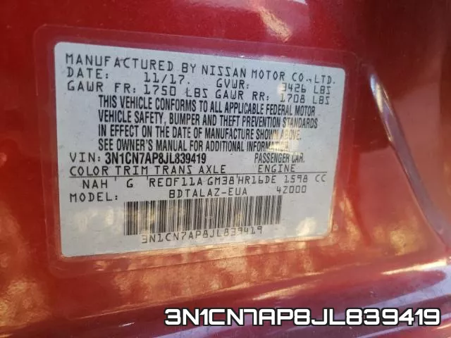 3N1CN7AP8JL839419 фото 2
