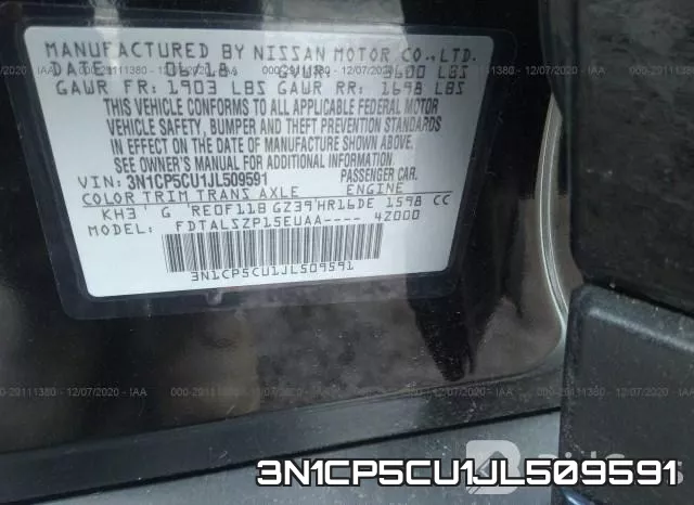3N1CP5CU1JL509591 фото 9